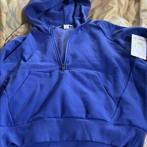 Athleta easy fleece 1/2 zip hoodie